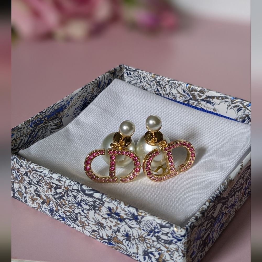 Dior Tribales earrings Pink Gradient Crystal